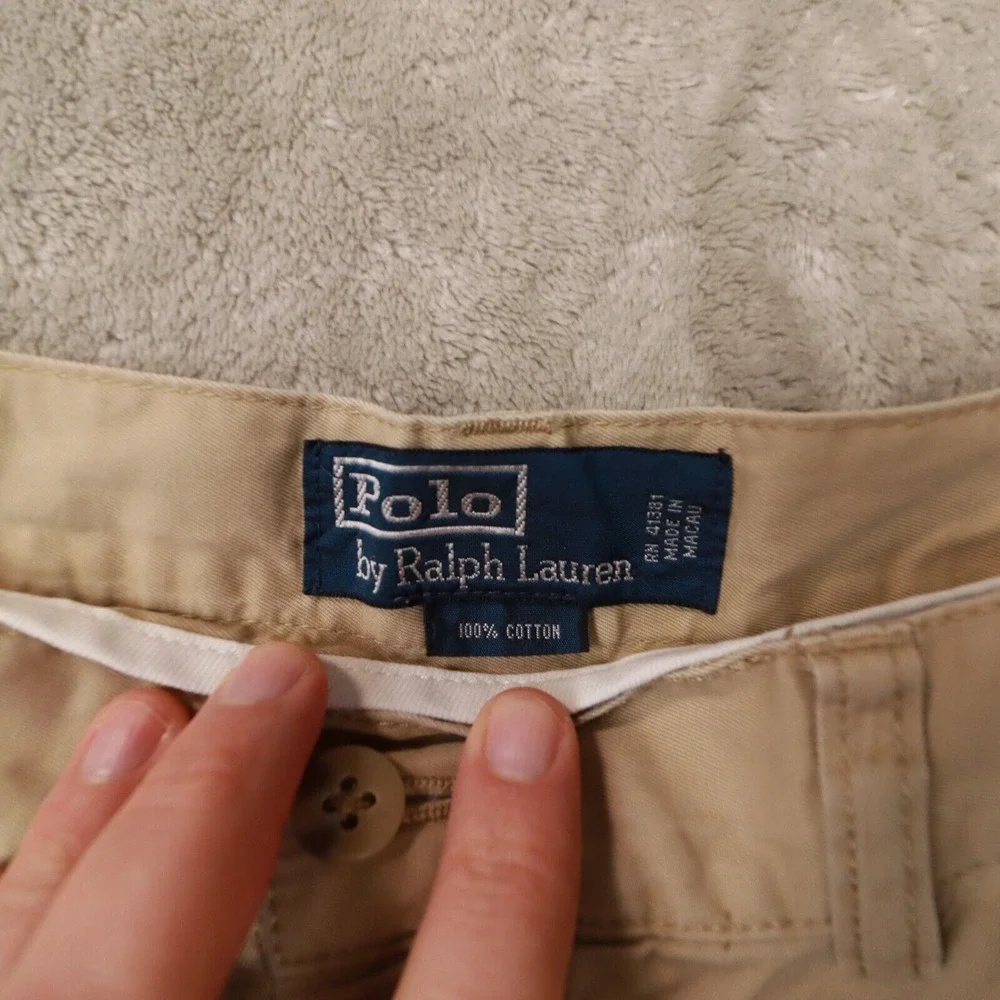 Polo Ralph Lauren Vintage Khaki Flat Front Chino Shorts 9